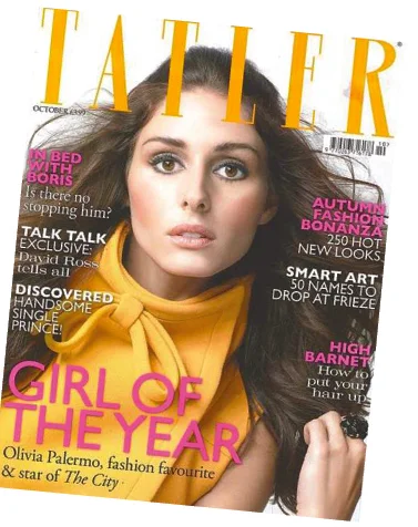 Tatler UK cover, October 2010